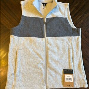 THE NORTH FACE Gordon Lyons Full Zip Mens Vest High Rise Grey Heather Medium New